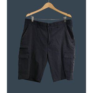 WEAR FIRST MENS NAVY CARGO WF FREE-BAND SHORTS SIZE 40